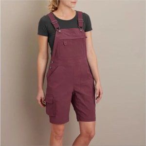 DULUTH TRADING CO Heirloom Gardening Short Overalls in Wine Red SZ M